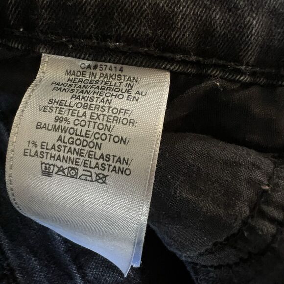 True Religion Mens Rocco Relaxed Skinny Jeans Size 34x32 Black Flap Pockets - Picture 10 of 12